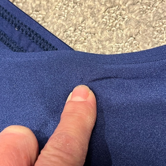 Speedo Swimsuit One-Piece Women's Size 14L Navy Blue Built In Bra - Picture 10 of 11